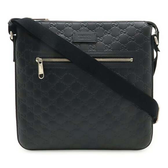 Gucci Handbags - GUCCI Black Leather Shoulder Bag